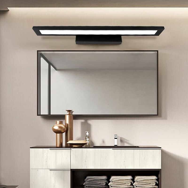 LANMOU Applique da Parete Interno Lungo 100CM, 1920LM Applique LED Dimmerabile con Telecomando 24W per nell'angolo, Super Luminos, Lampada da Parete Moderno Nero per Soggiorno Scala Corridoi LANMOU Applique da Parete Interno Lungo 100CM, 1920LM Applique LED Dimmerabile con Telecomando 24W per nell'angolo, Super Luminos, Lampada da Parete Moderno Nero per Soggiorno Scala Corridoi