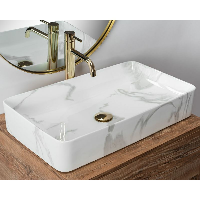 Lavabo da Appoggio in Marmo Leonor SOPH Cream colore Crema