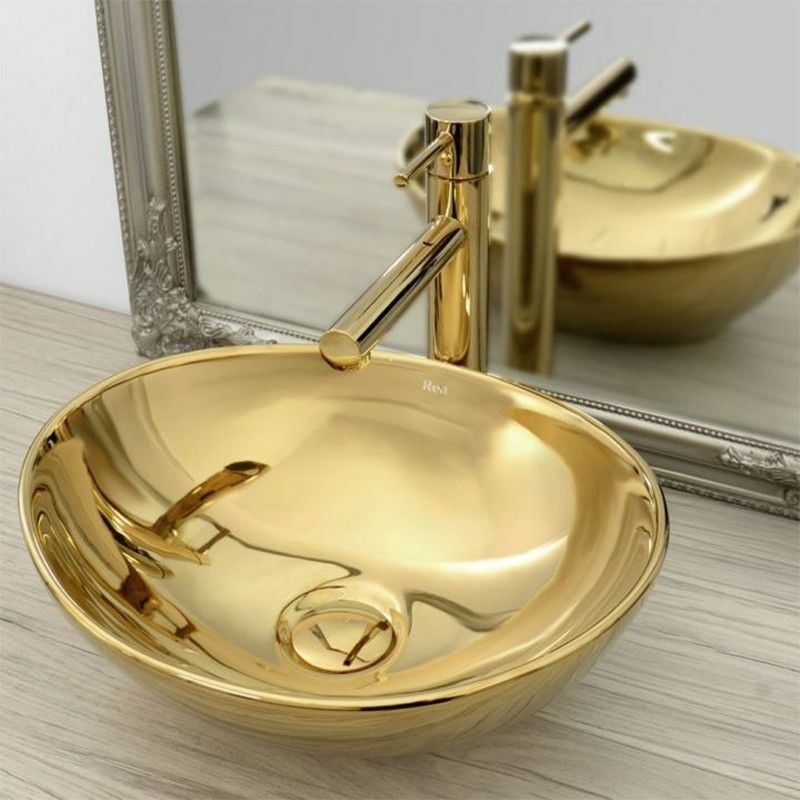 LAVABO DA APPOGGIO REA SOFIA GOLD