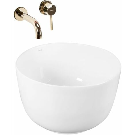 Lavabo da appoggio in marmo leonor soph cream