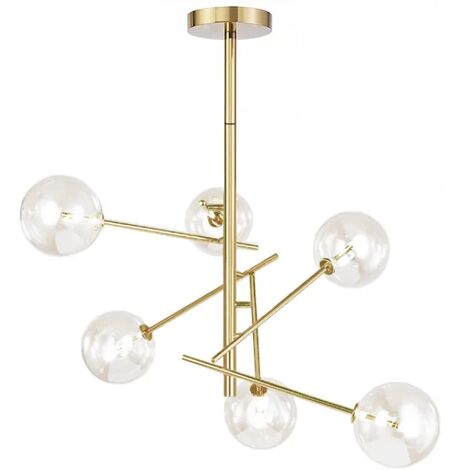 LAMPADA A SOSPENSIONE APP919-6CP VETRO SFERA 6-PUNTI LUCE G4 78X78X94,5CM (1/5)