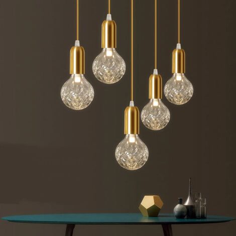 LAMPADA A SOSPENSIONE APP649-1CP SINGOLO RETRÒ ORO 1-PUNTI LUCE G9 9X9X20-110CM REGOLABILE