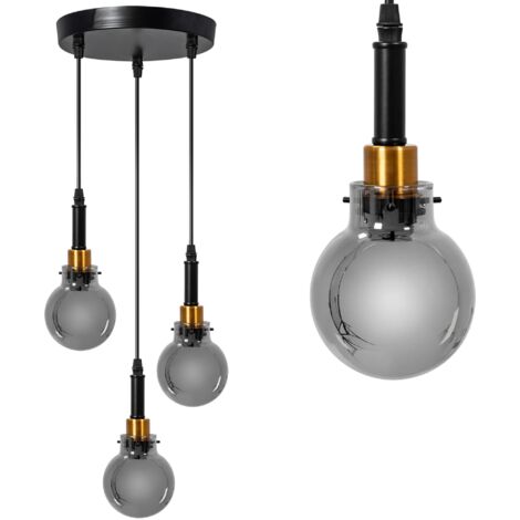 LAMPADA A SOSPENSIONE APP1125-3CP BLACK GOLD E14 (1/5)