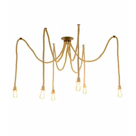 LAMPADA A SOSPENSIONE SPIDER ROPE 6 E27 (1/5)
