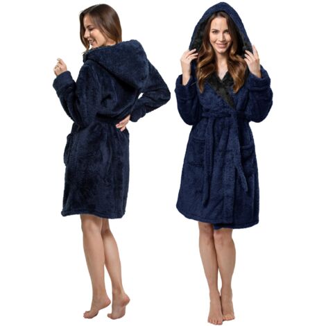 Shadowline Accappatoio Lungo Donna In Nylon Satintrique – Modello Silhouette Con Pizzo, Morbido E Da Viaggio