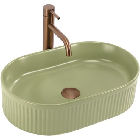 LAVABO DA APPOGGIO REA VANDA PISTACHIO MATT GREEN