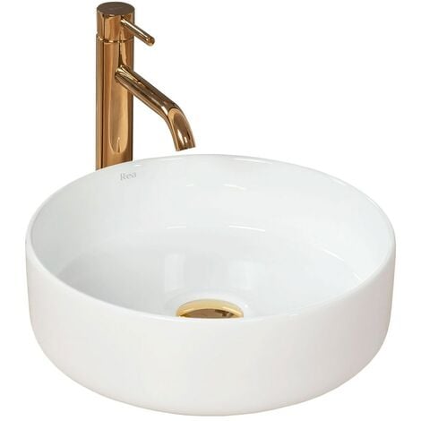 Lavabo bagno senza foro rettangolare 60x39x14,5 cm da appoggio in ceramica  Bianco lucido per mensoloni bagno LT2143-P