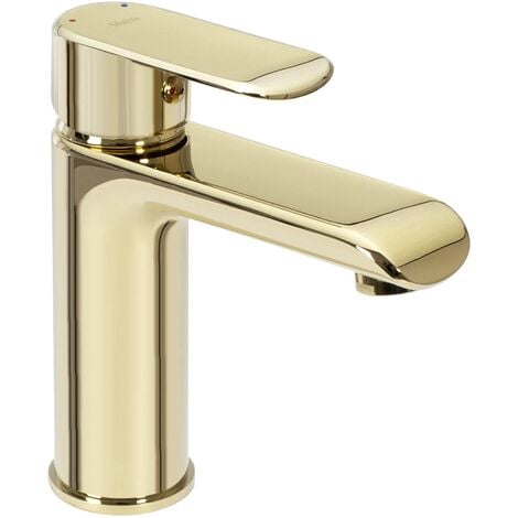 BES-33937 - Idraulica - beselettronica - Rubinetto Vasca Da Bagno  Miscelatore Da Parete Maniglia Singola Oro Lucido 7182G