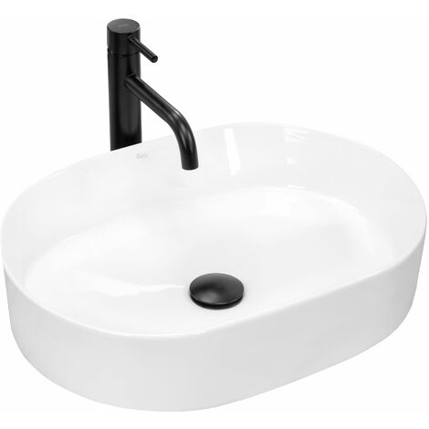 Bacinella lavabo d'arredo bagno 60x42 cm bianco slim da appoggio