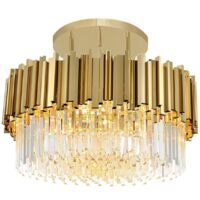 PLAFONIERA APP1100-4CP CRISTALLO ORO 4-PUNTI LUCE E14 40X40X13,5CM