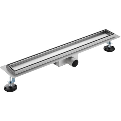 Caniveau de douche carrelable 90 cm en acier inoxydable 304 – siphon anti-odeurs, filtre à cheveux (1/5)