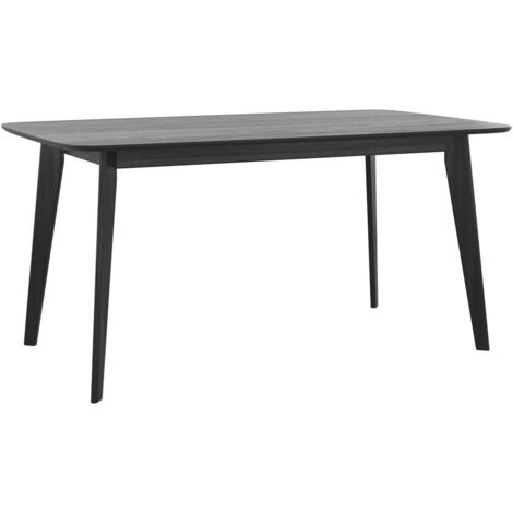 Mesa rectangular para 6 personas en madera negra 150 cm - Oman