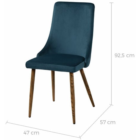 Silla de terciopelo verde (juego de 2) Vinni