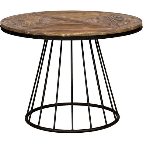 Mesa de comedor redonda de madera de cedro, 5 personas - Pralus