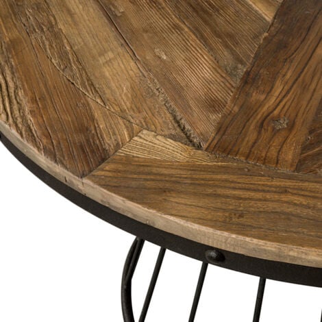 Mesa de comedor redonda de madera de cedro, 5 personas - Pralus