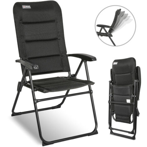 HOMECALL Gartenstuhl Hochlehner Campingstuhl Klappstühle Gepolstert Faltstuhl Balkonstuhl (Anglerstuhl, 1 St), mit 5-Fach Verstellbare lehne, für Camp Garten Balkon, Belastbar 150 KG (1/5)