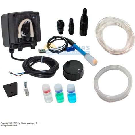 Kit modulo pH AQR-FLO. Sonda, dosaggio e accessori. Hayward.
