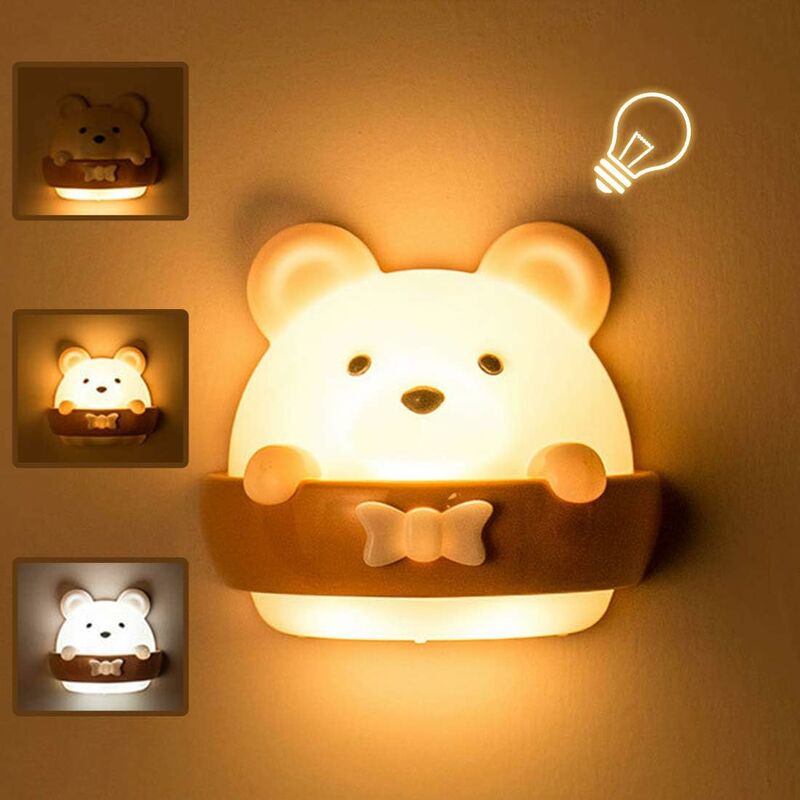Lámpara de noche LED para niños con luz nocturna para bebés - Luz nocturna  portátil con carga USB para leer, dormir y relajarse, luz táctil con blanco  cálido Zhivalor YQ-0544