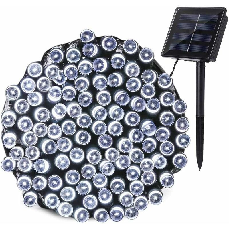 Tira LED solar tipo guirnalda de 7m IP65 luz azul