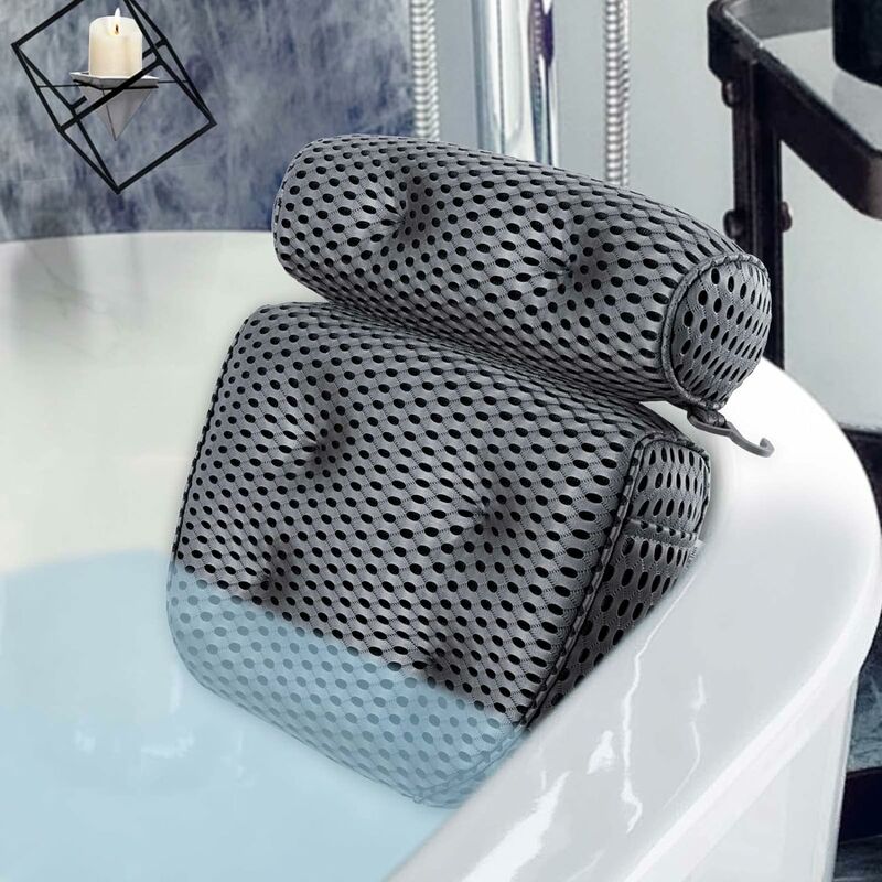 Almohada de baño (calidad superior), almohada de lujo para bañera (potentes  ventosas), almohadas de baño para apoyo de cuello y espalda, almohada de