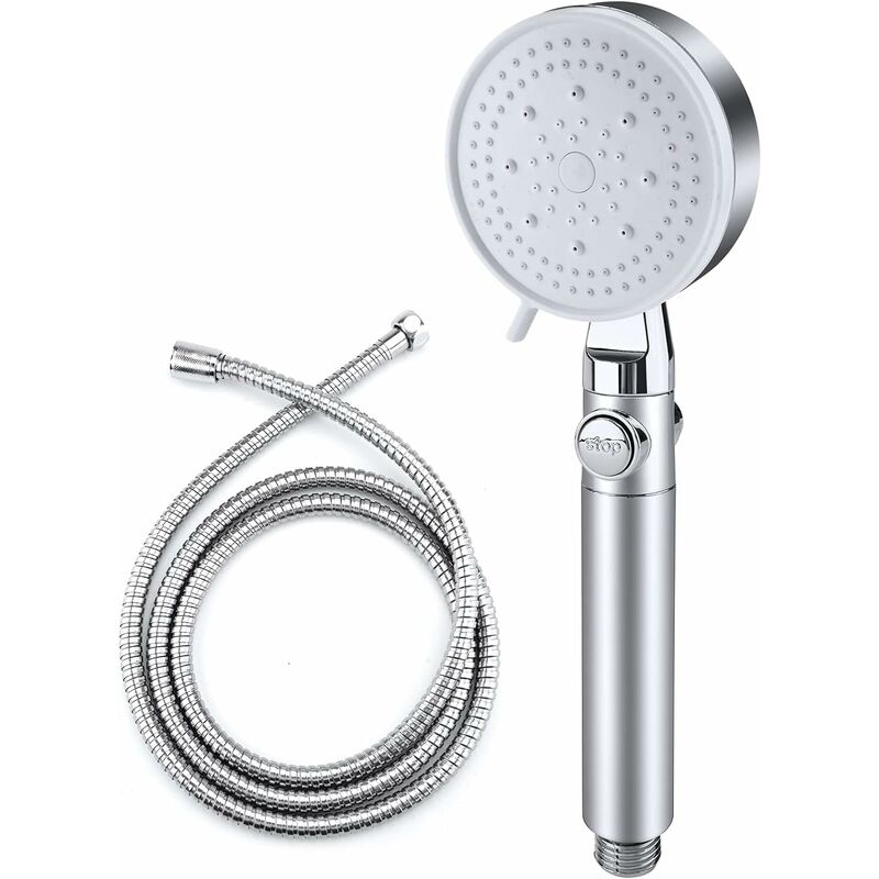 Cabezal de ducha Cabezal de ducha antical, ducha de mano de alta presión  con modo 3+1, cabezal de ducha con filtro de masaje, parada de agua de un  toque - ABS 