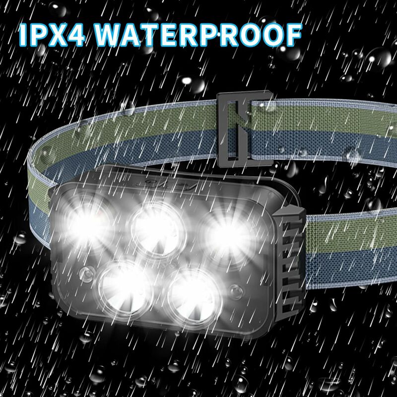 Linterna frontal LED de alta potencia, linterna de para faros delanteros  recargable, superbrillante, para pesca y caza - AliExpress