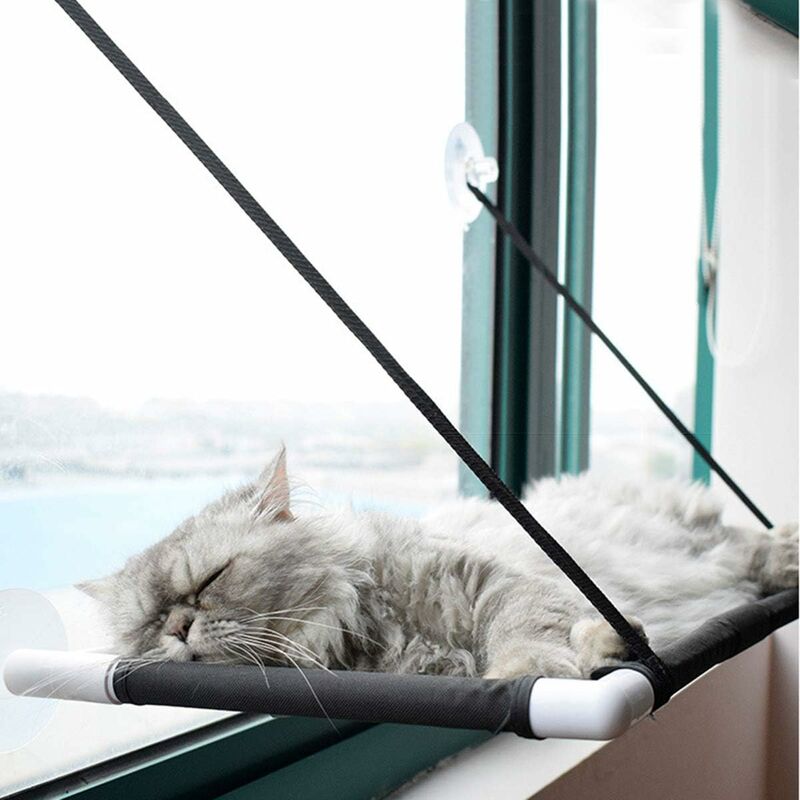  Asiento de hamaca para ventana de gato, percha para gato,  ventana de cama para gato, hamaca para ventana de gato, estantes de  seguridad para gatos que ahorran espacio, asiento para gatos