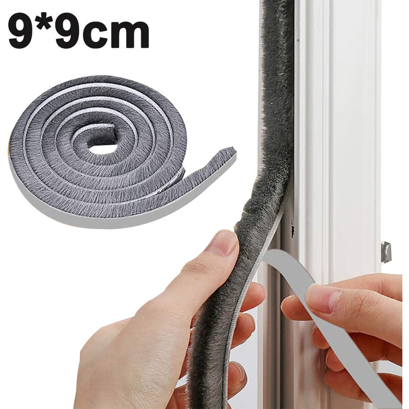 Cepillo para burlete de puerta, 10 m, tira de sellado para puerta corrediza,  5 x 6 mm : : Bricolaje y herramientas