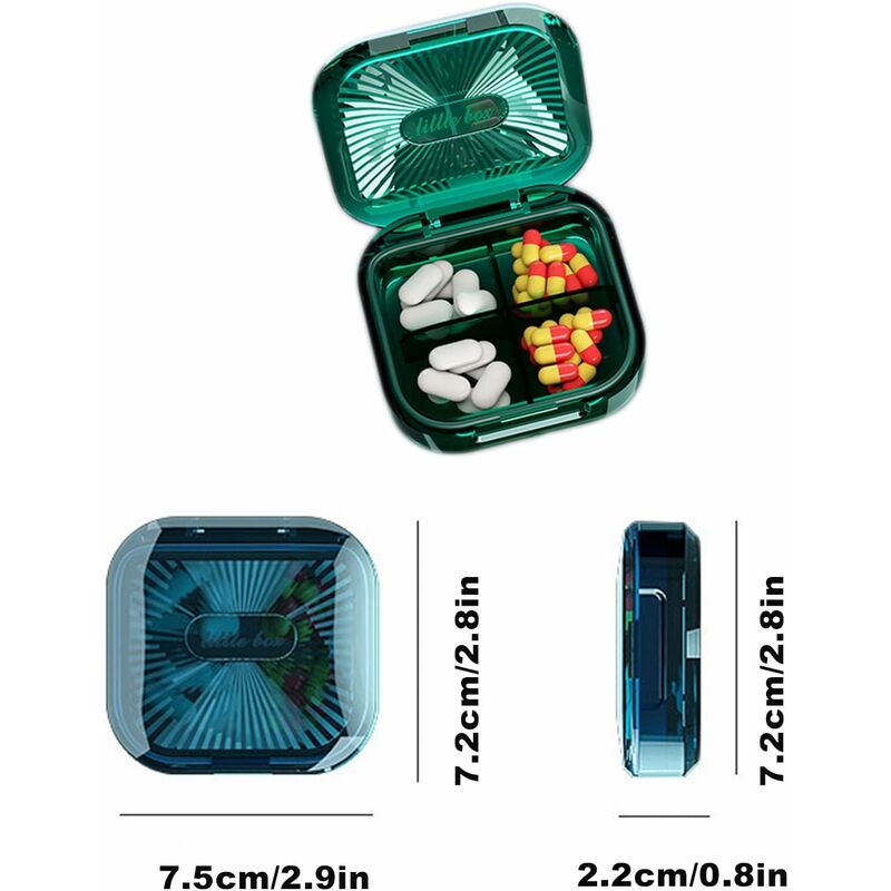 Pastillero 2 unids 7 cajas contenedor de viaje caja de almacenamiento  portátil gabinete de medicina organizador de píldoras caja de  almacenamiento 7