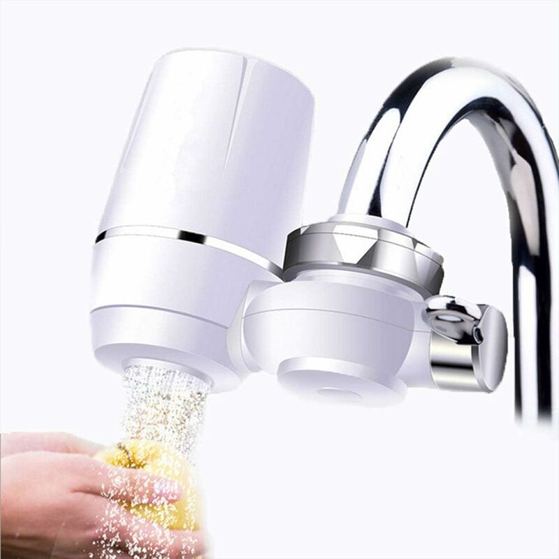 Grifo purificador de agua, grifo de cocina limpio Purificador de agua del grifo Eliminar agua Suciedad óxido Mini filtro de agua de cerámica lavable con percolador