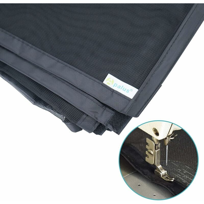 Mosquitera Puerta Magnética 90x210 cm, Malla Ultra Fina, Cierre Magnético,  Tira Adhesiva Sin Taladrar, Mosquiteras Perfectas para Pasillos, Patios,  Puertas - Negro JM