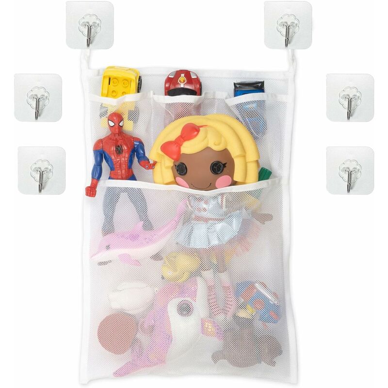 Cabilock Bolsa de almacenamiento de juguetes de baño, organizador de  juguetes de bañera, soporte para juguetes de baño, bolsa de juguetes para  niños