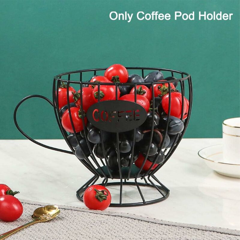 Soporte para tazas de café, soporte para tazas de café expreso, escurridor  de tazas, organizador de tazas de árbol de metal con 6 ganchos para