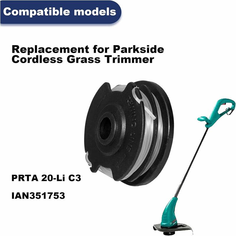 Paquete de 6 carretes de repuesto para recortadora inalámbrica Parkside  PRTA 20-Li C3 IAN351753