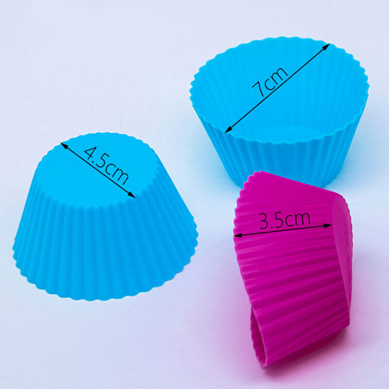 Paquete de 12 piezas de 12 tazas de silicona para hornear de 2.5