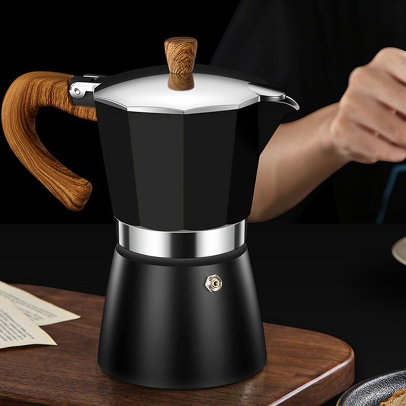 Cafetera de espresso de estufa clásica para espresso fuerte de gran sabor,  cafetera de café espresso