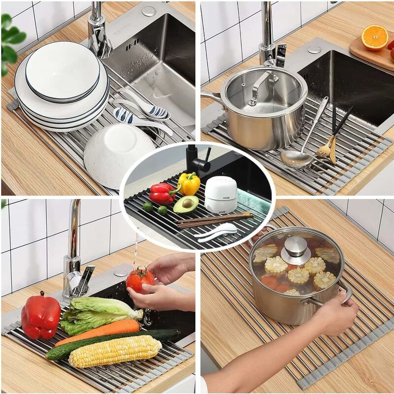 GENERICO Secador De Platos Para Cocina Acero 65cm