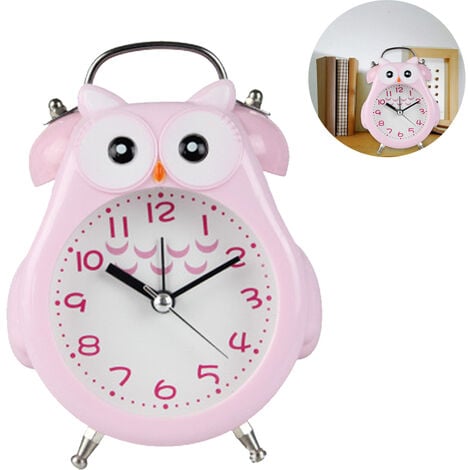  Plumeet Reloj despertador digital para niños con repetición y  luz nocturna, reloj de silicona de fácil ajuste, hora de visualización,  fecha, ruidoso para dormitorio, funciona con pilas (rosa) : Hogar y