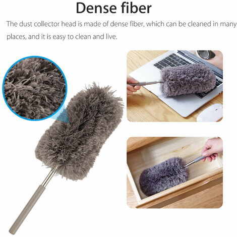 Plumero de microfibra flexible de 26 pulgadas, herramienta de limpieza de  microfibra lavable, limpiador de polvo flexible para limpieza del hogar