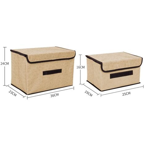 Paquete de 4 cajas de almacenamiento plegables para armario, organizador de  cajones de plástico, apilables, cestas de ropa, contenedores de armario