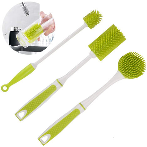 Cepillos de limpieza para el hogar, herramienta de limpieza de cocina, para  botella cepillo de esponja