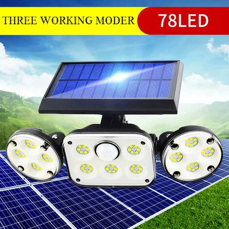 LED Luz Solar Exterior Luces Jardin Focos Lampara Solares De Calle Brillo  Lleno 