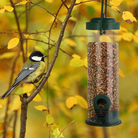 Comedero de pájaros de tubo para el exterior colgante tubular para pájaros  silvestres