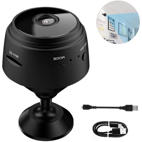 A9 Mini cámara WiFi 1080 p HD cámara IP seguridad para el hogar magnética  inalámbrica mini videocámara micro videovigilancia cámara con visión