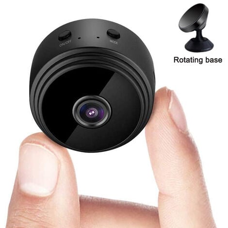 Cámara oculta Mini cámara espía real 1080P HD WiFi cámara de seguridad con  aplicación de alimentación en vivo, batería larga, visión nocturna, sensor