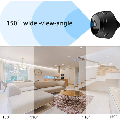 Mini Wifi inalámbrico Visión nocturna Smart Home Seguridad IP Cámara  Monitor Hd 1080p Interior Hogar Pequeñas Cámaras de Seguridad Batería