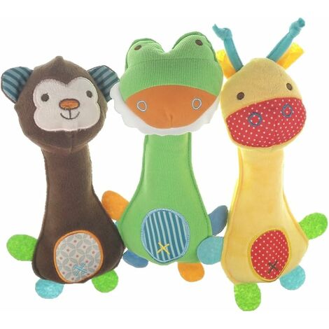 MINKUROW, 3 Uds., Juguetes Chirriantes, Juguetes De Peluche Para