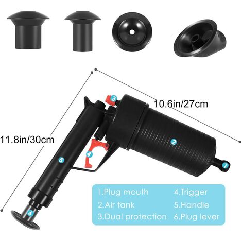 Desbloqueador Manual de presión de bomba de aire, desatascador de
