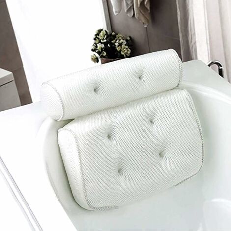 Almohada de baño (calidad superior), almohada de lujo para bañera (potentes  ventosas), almohadas de baño para apoyo de cuello y espalda, almohada de
