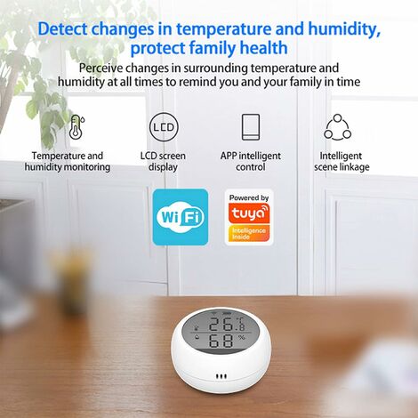 Sensor de temperatura y humedad Wi Fi, termómetro WiFi, higrómetro